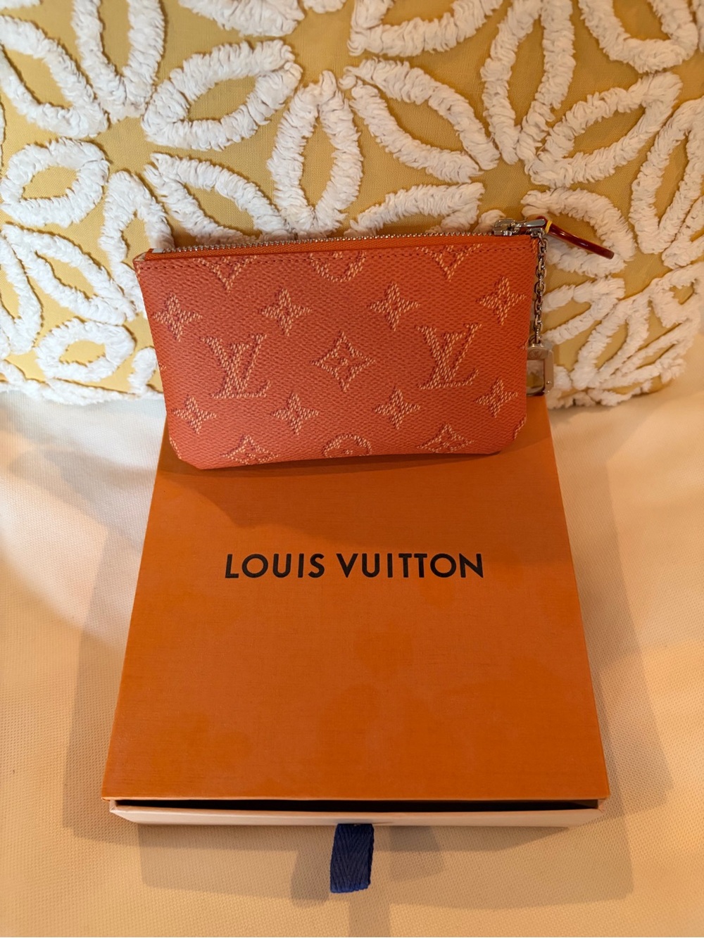 Authentic Louis Vuitton Orange Key Pouch S - Picture 2 of 5